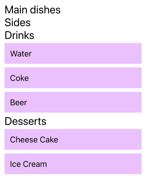 sectionlist-example